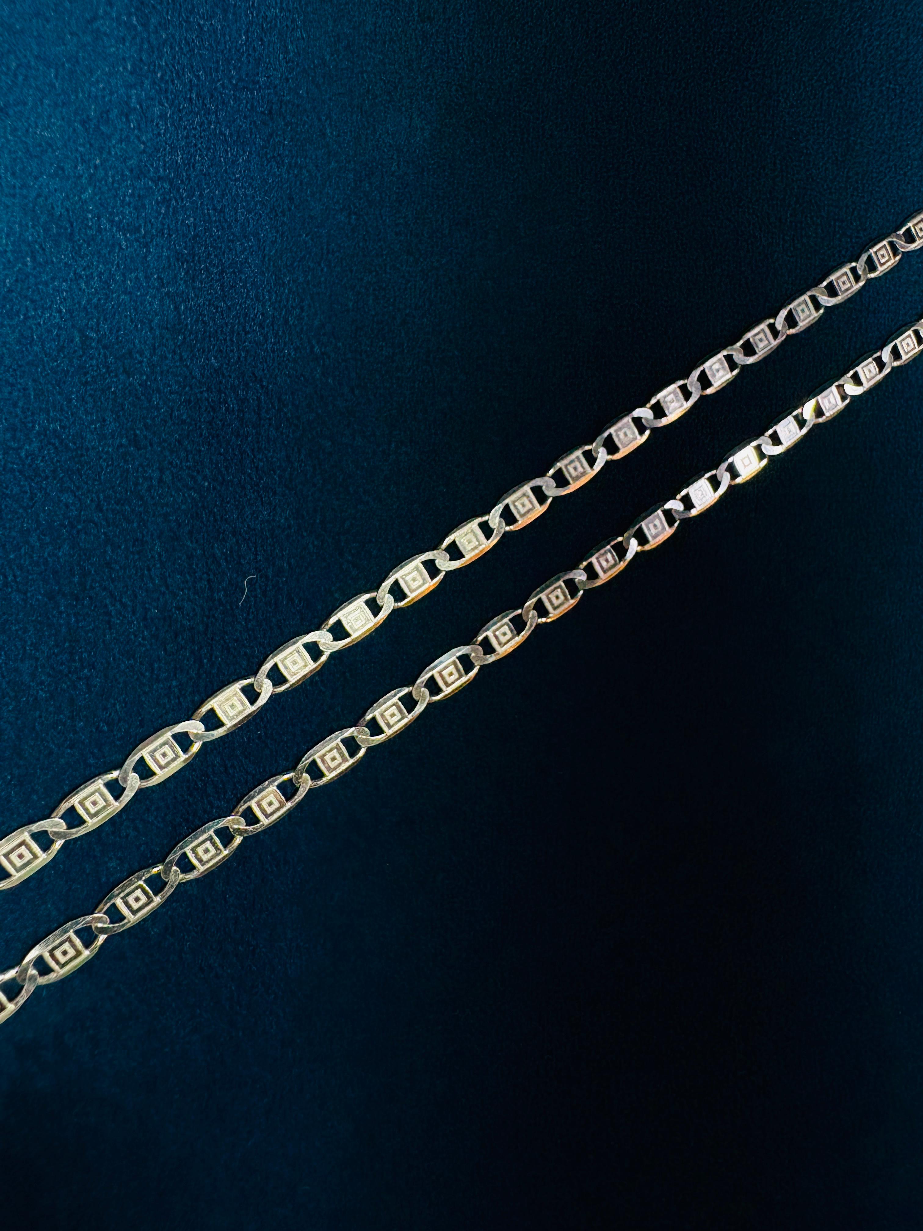 Silver Flat Nawabi Chain – 20"