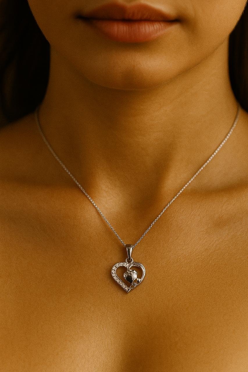 Silver Harmony Heart Pendant