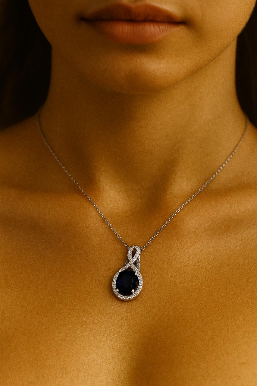 Celestial Blue Infinity Pendant