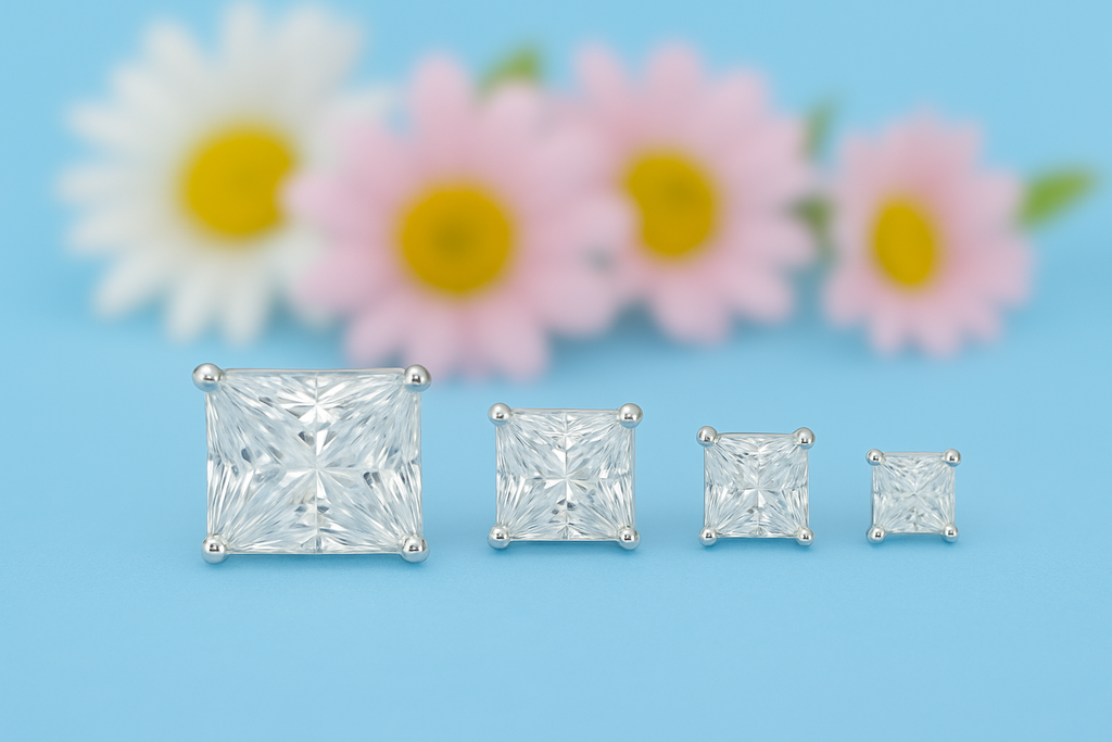 Square Solitaire Studs