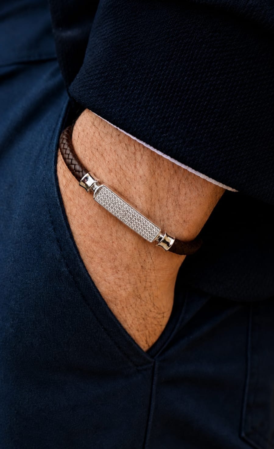 Crown Leather Bracelet