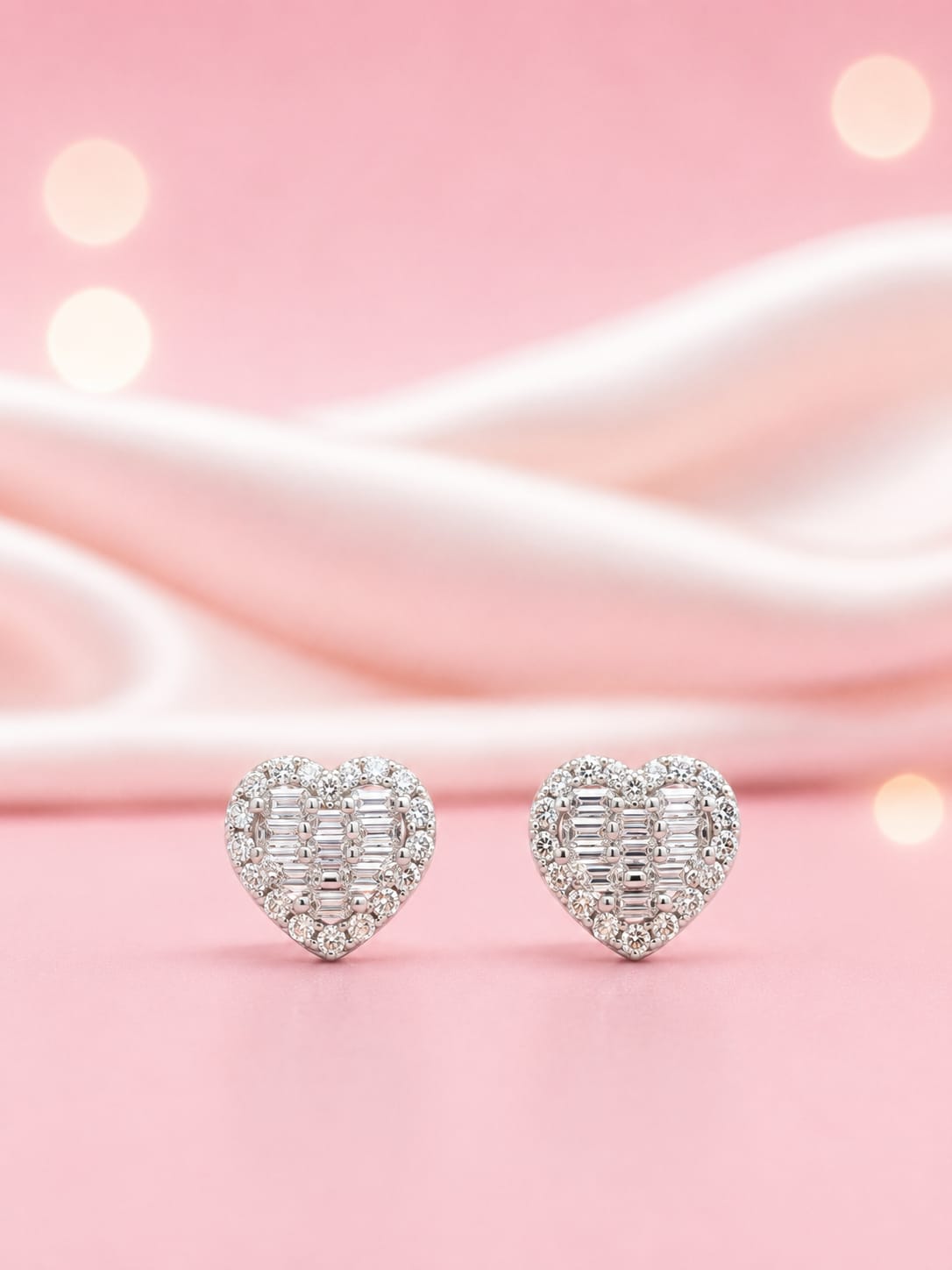 Crystal Heart Silver Tops ⭐