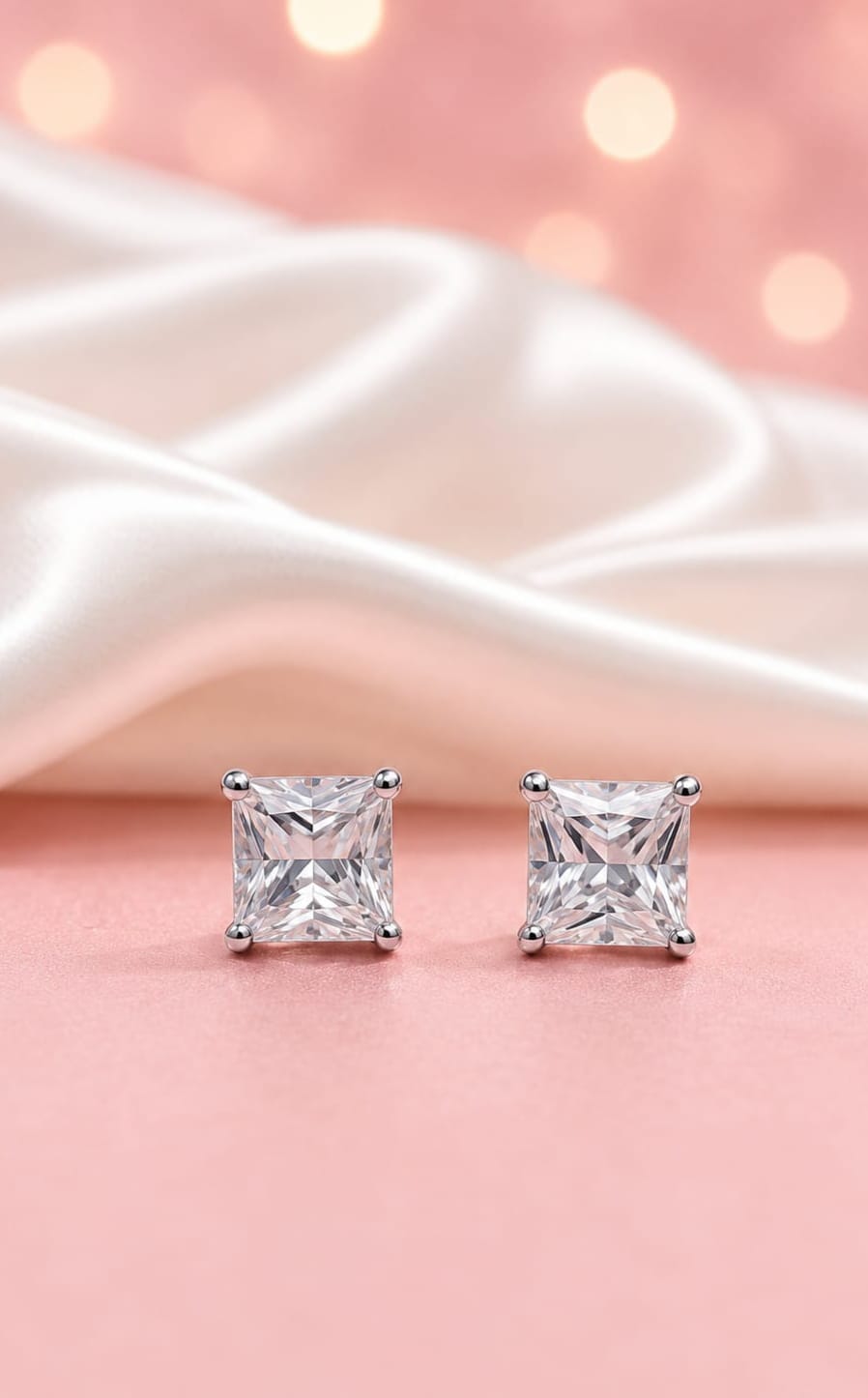 Diamond Glow Silver Stud
