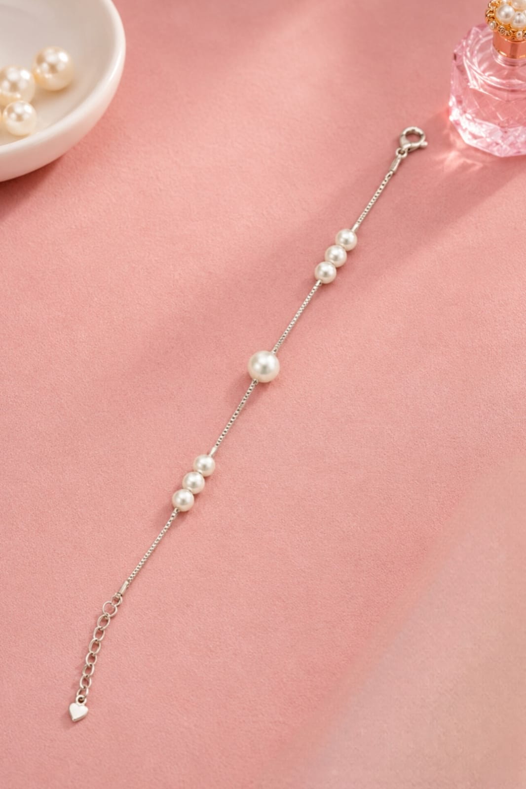Celeste Pearl Silver Bracelet