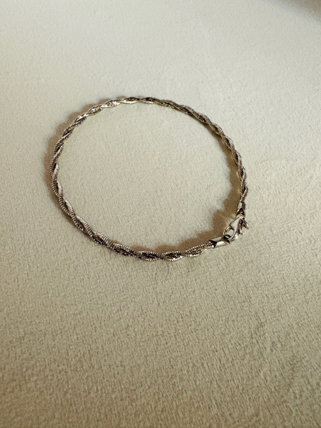 Silver Twisted Rope Bracelet