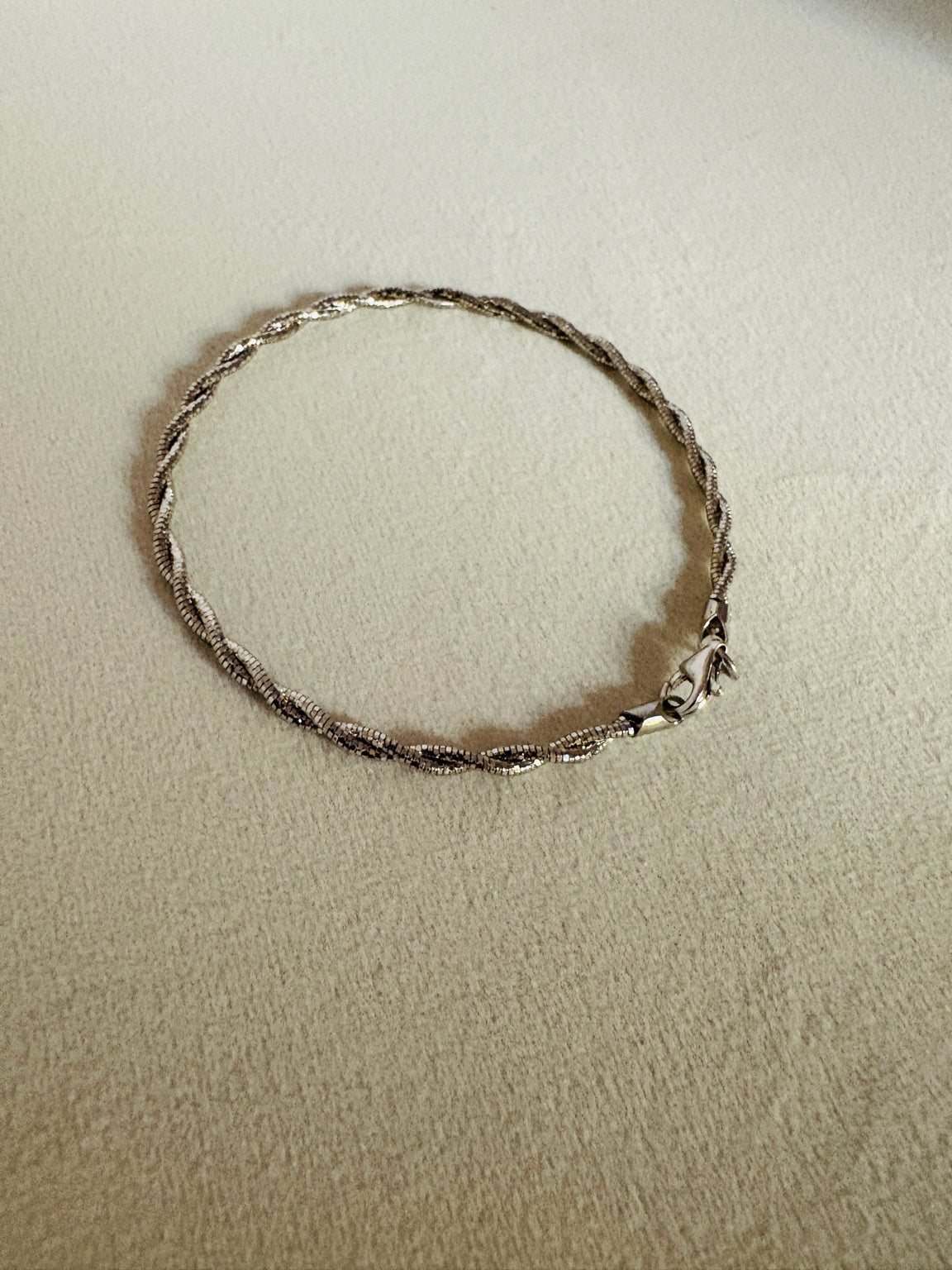 Silver Twisted Rope Bracelet