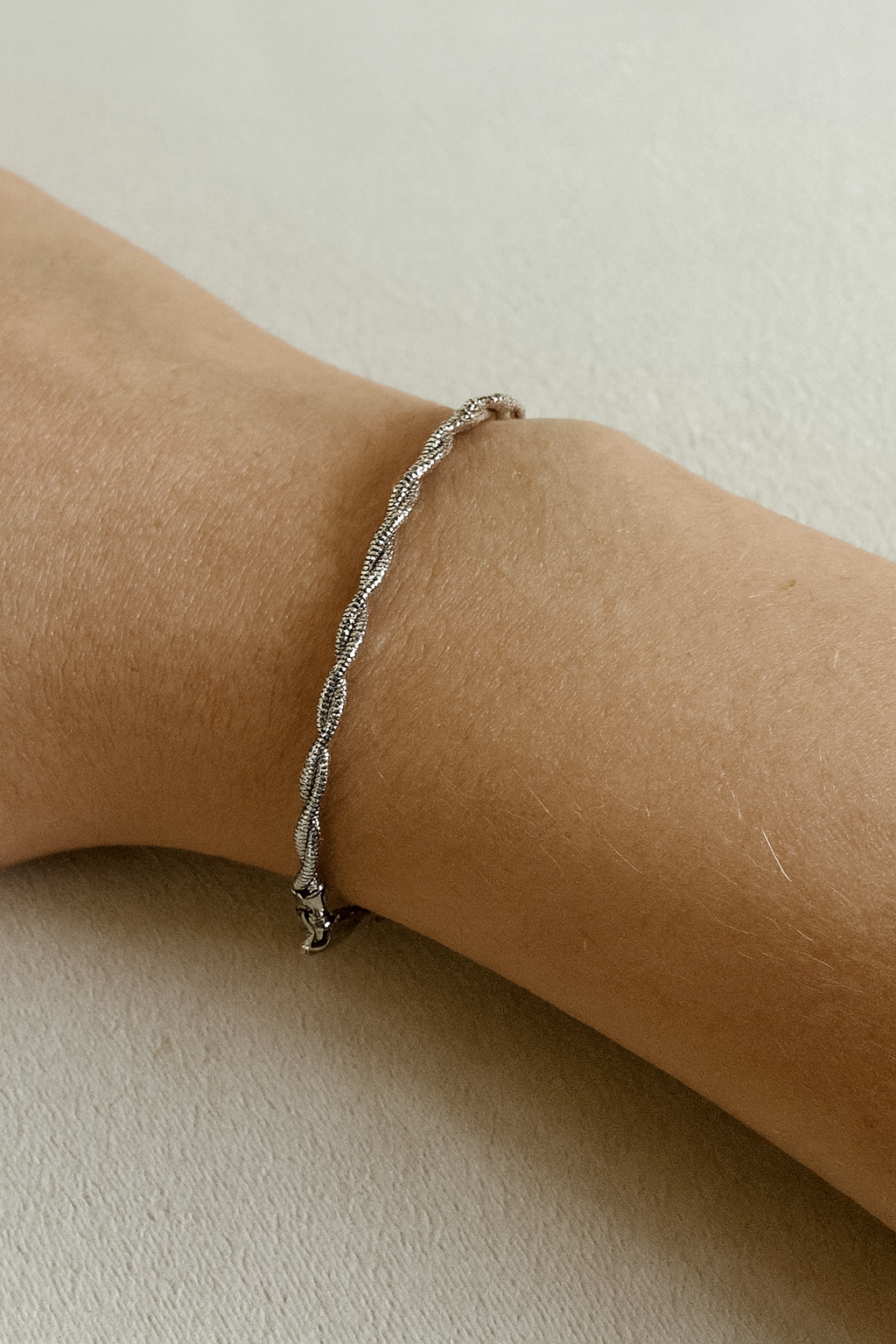 Silver Twisted Rope Bracelet