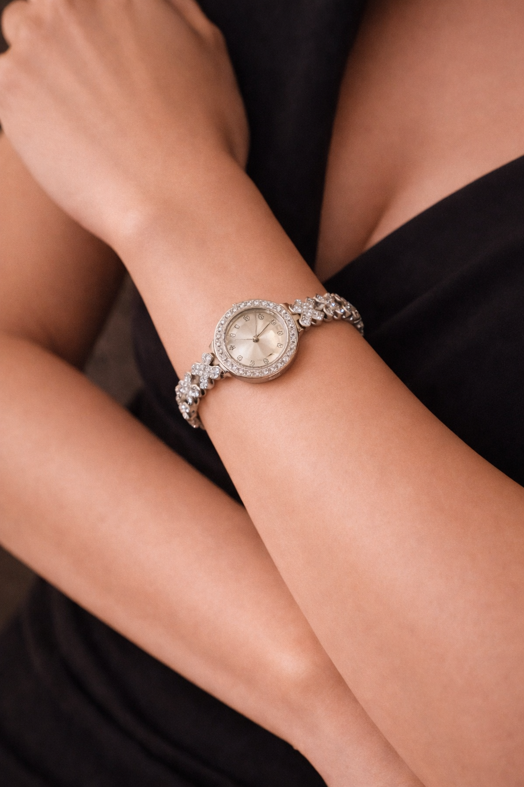 Diamond Style Silver Watch