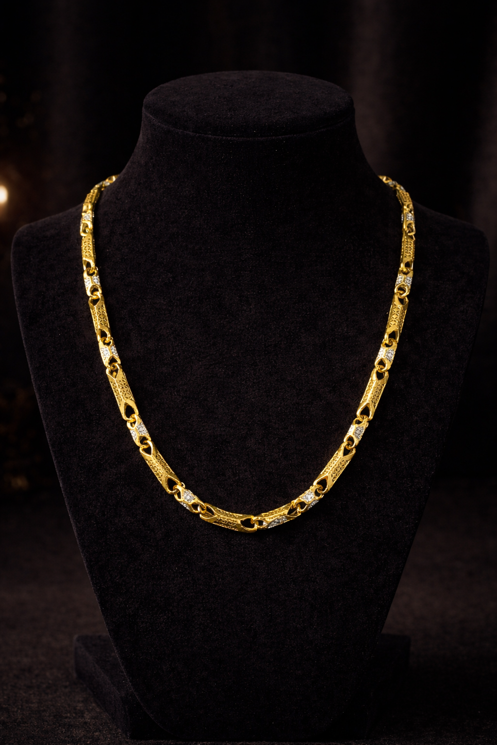 Imperial Link Gold-Finish Silver Chain