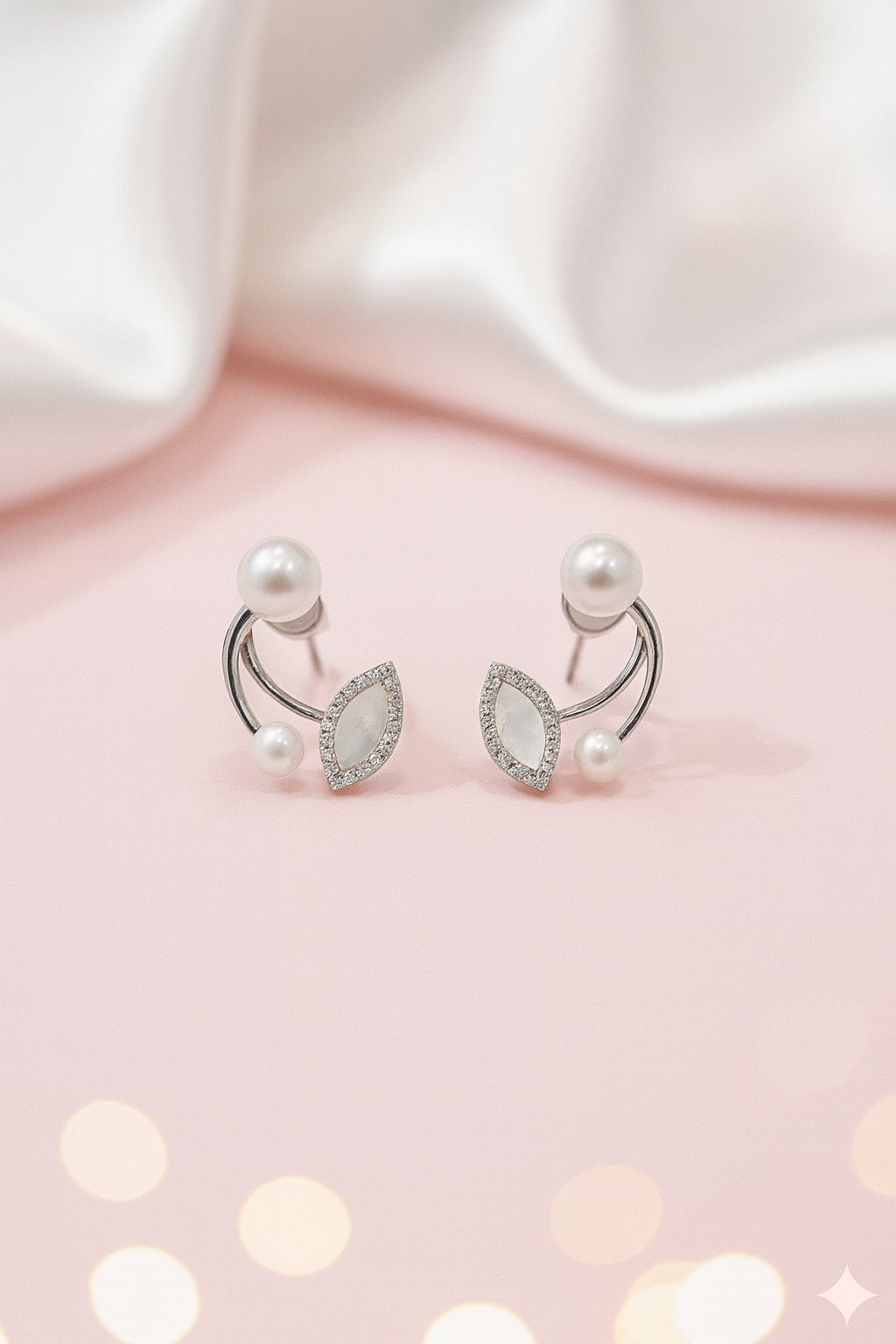 “Crystal Leaf Pearl Tops”