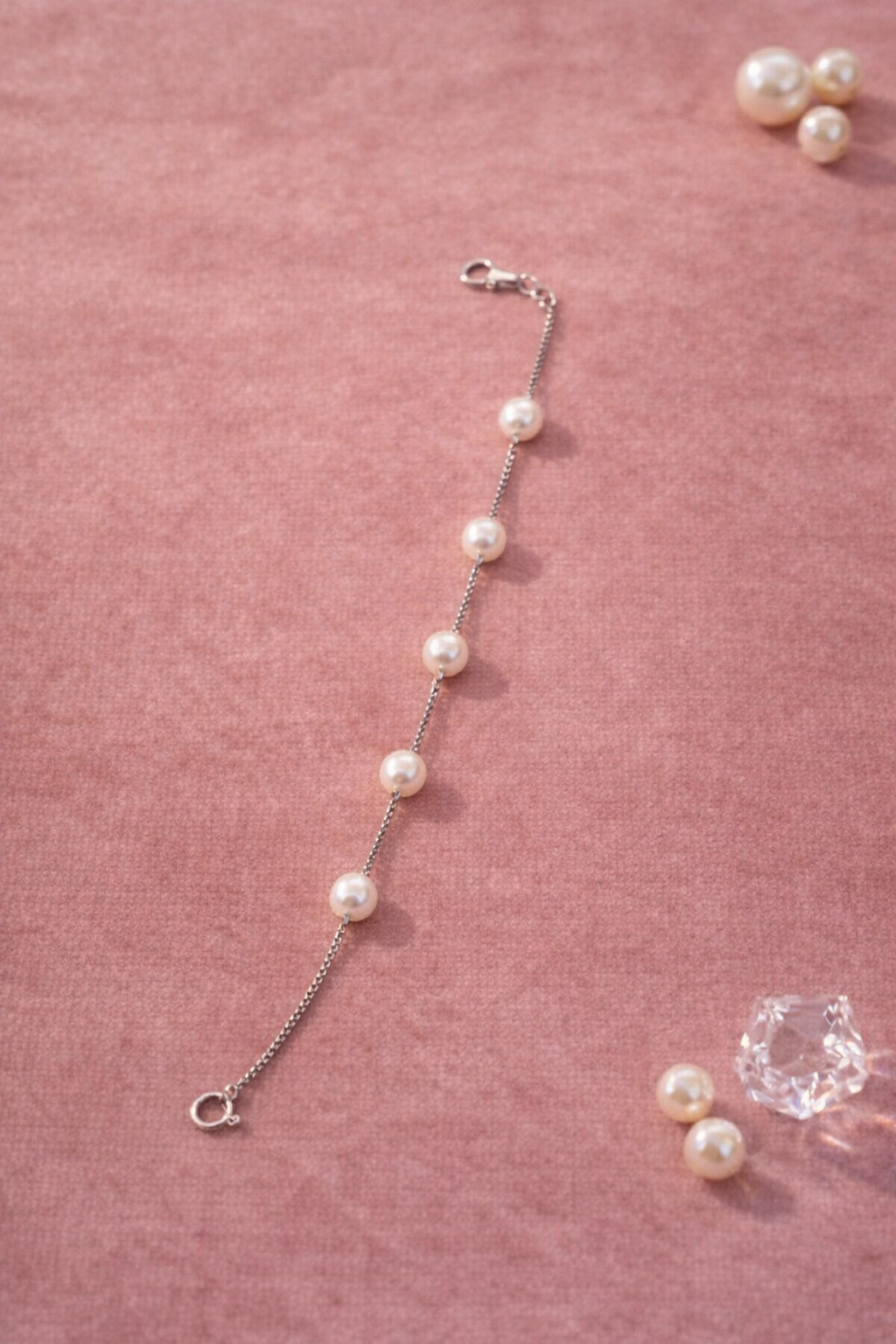 Pearl Drop Chain Bracelet