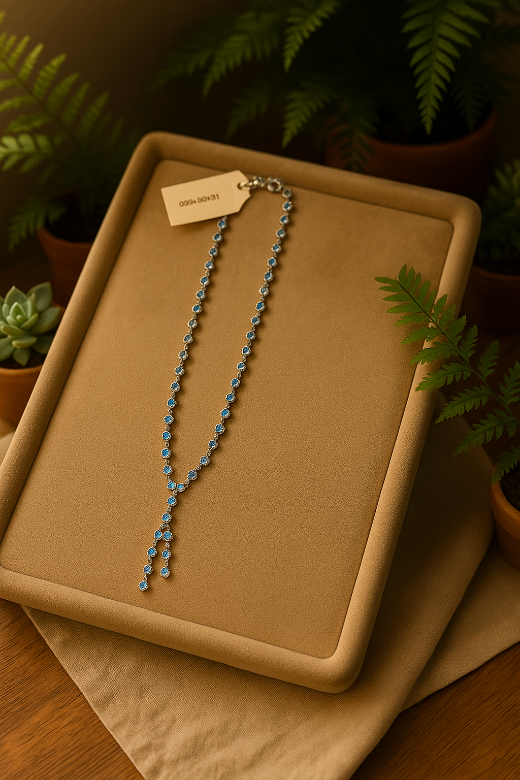 Blue Aurora Y-Necklace
