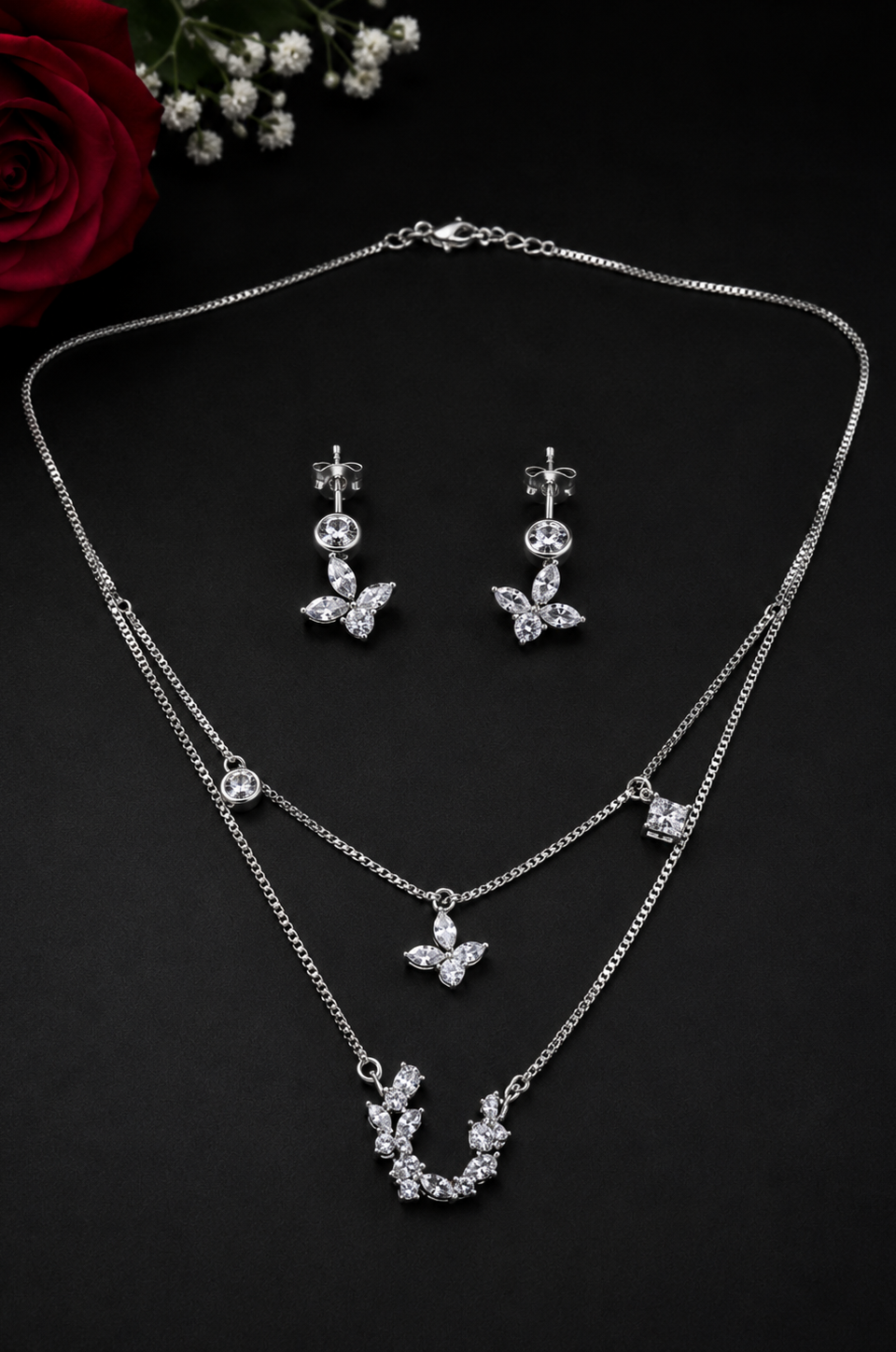Twinkle Bloom Necklace Set