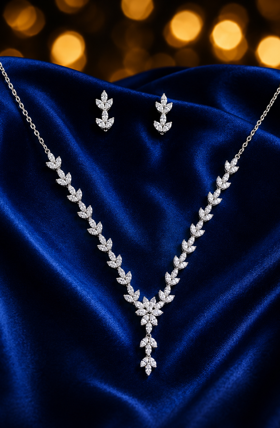Sterling Silver 925 Dewdrop Vine Set