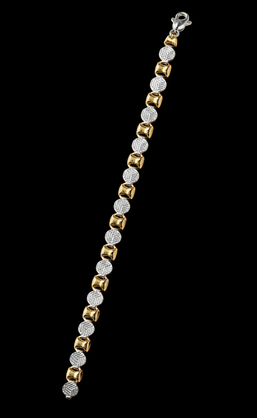 Dual-Tone Designer Men’s Bracelet
