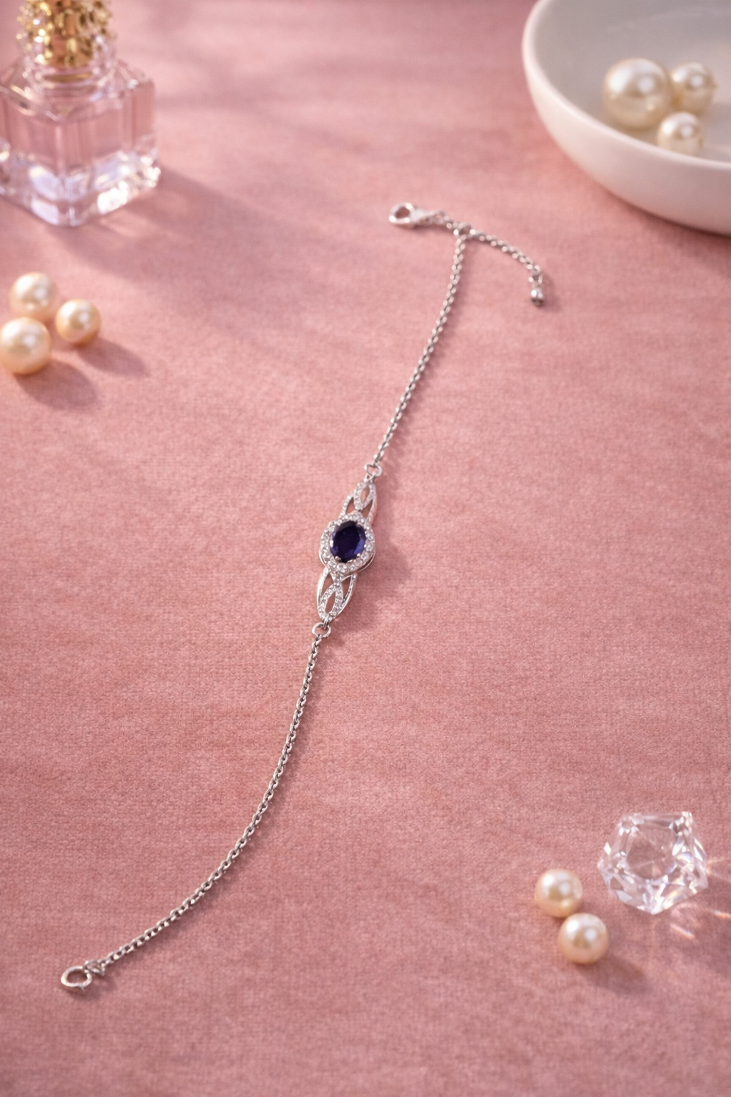 Sapphire Leaf Grace Bracelet