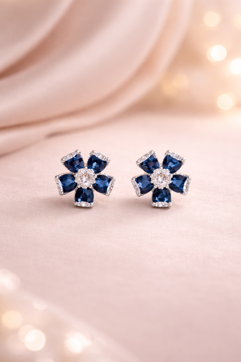 Blue Blossom Stud Earrings