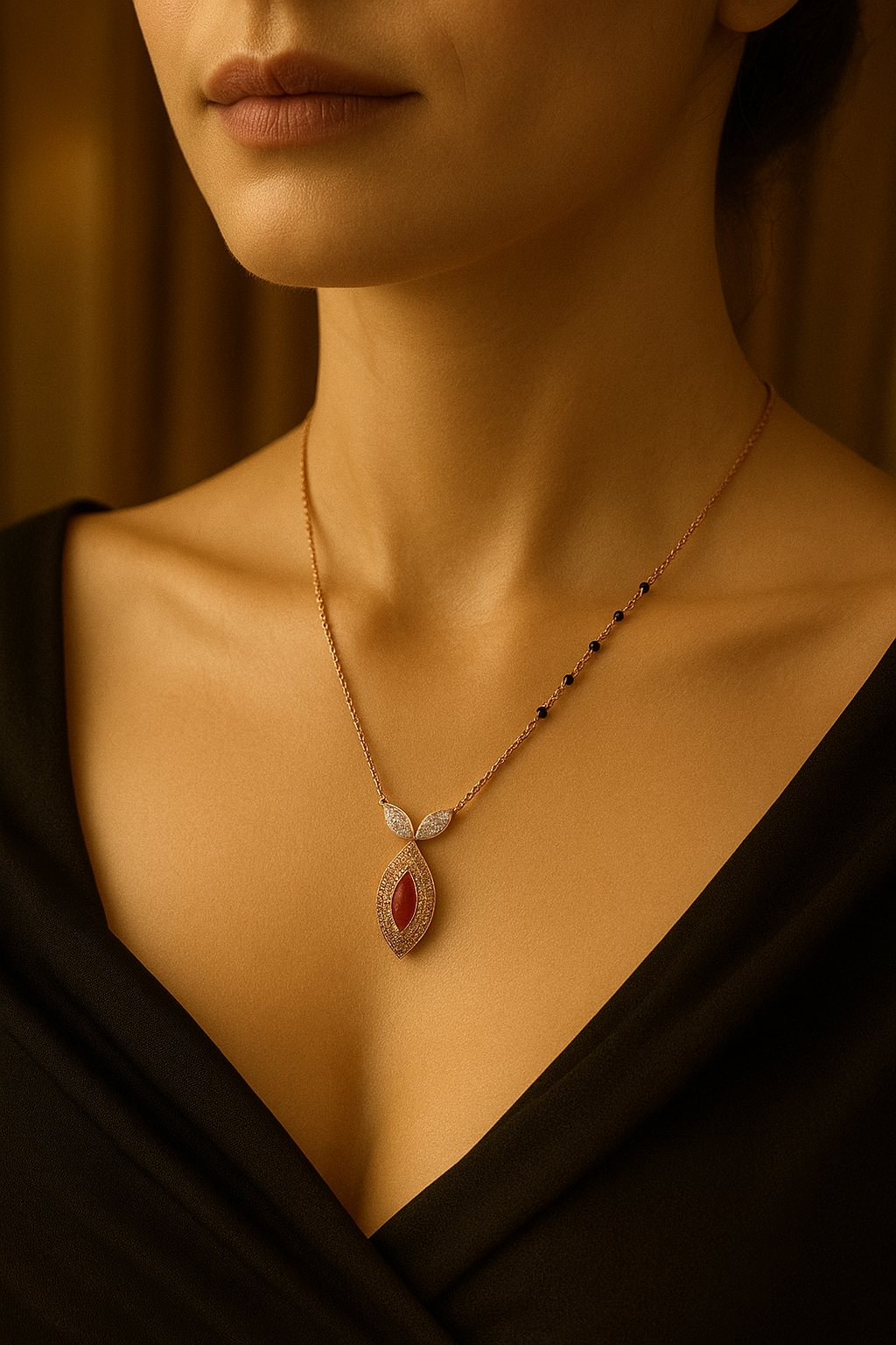 Ruby Gleam Mangalsutra