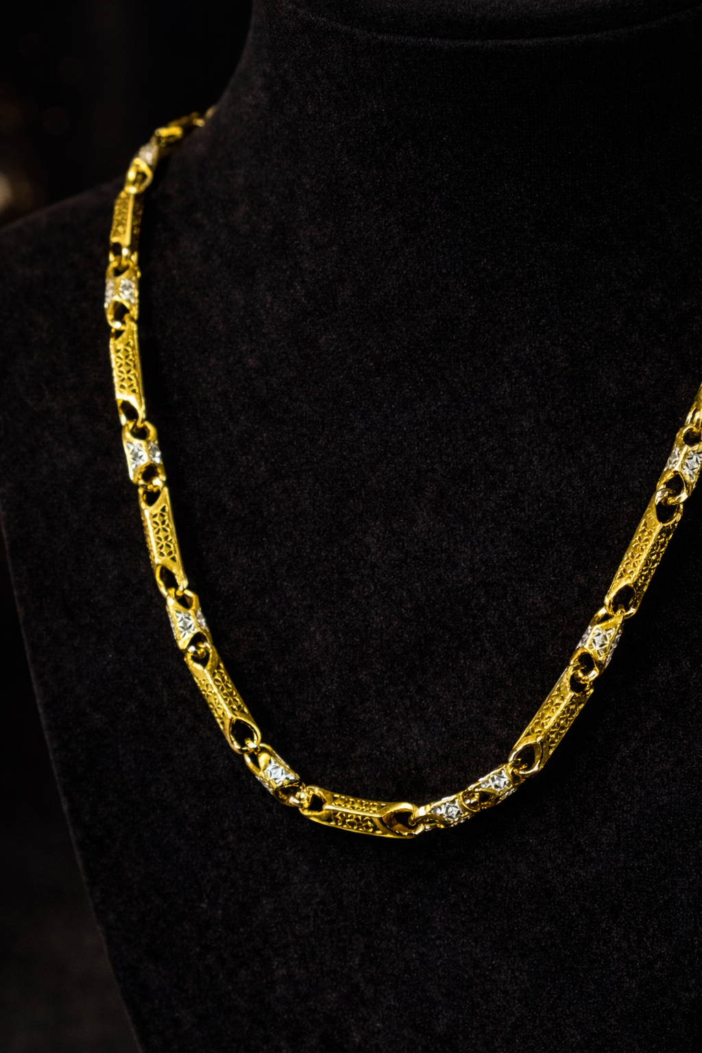 Imperial Link Gold-Finish Silver Chain