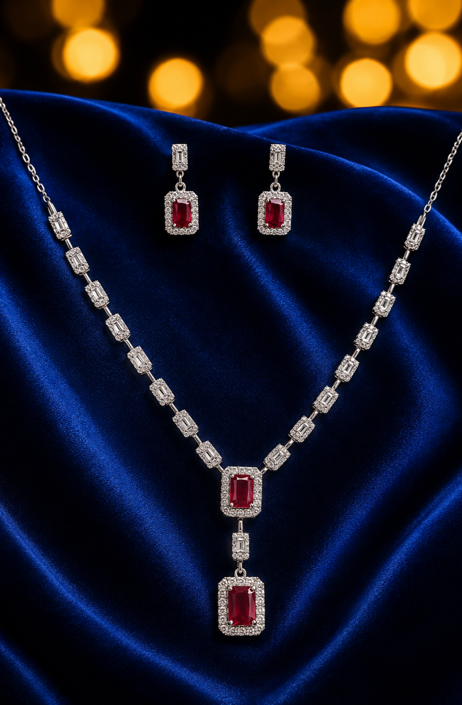 Ruby Royale Necklace Set