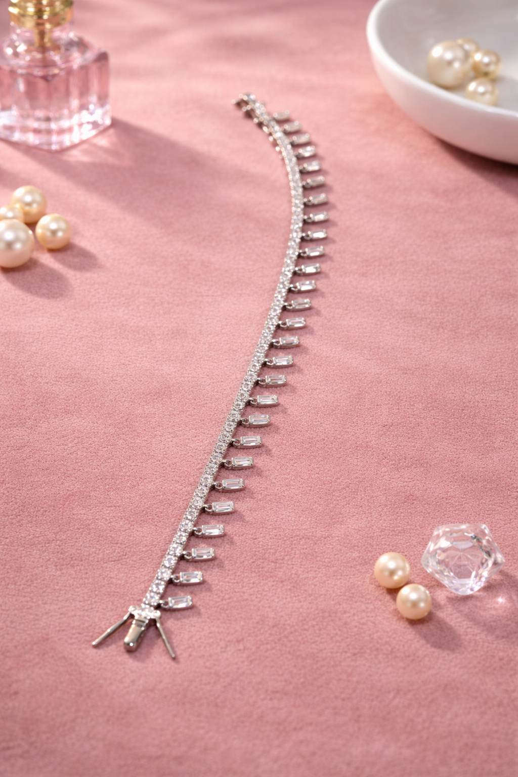 Crystal Rain Silver Bracelet