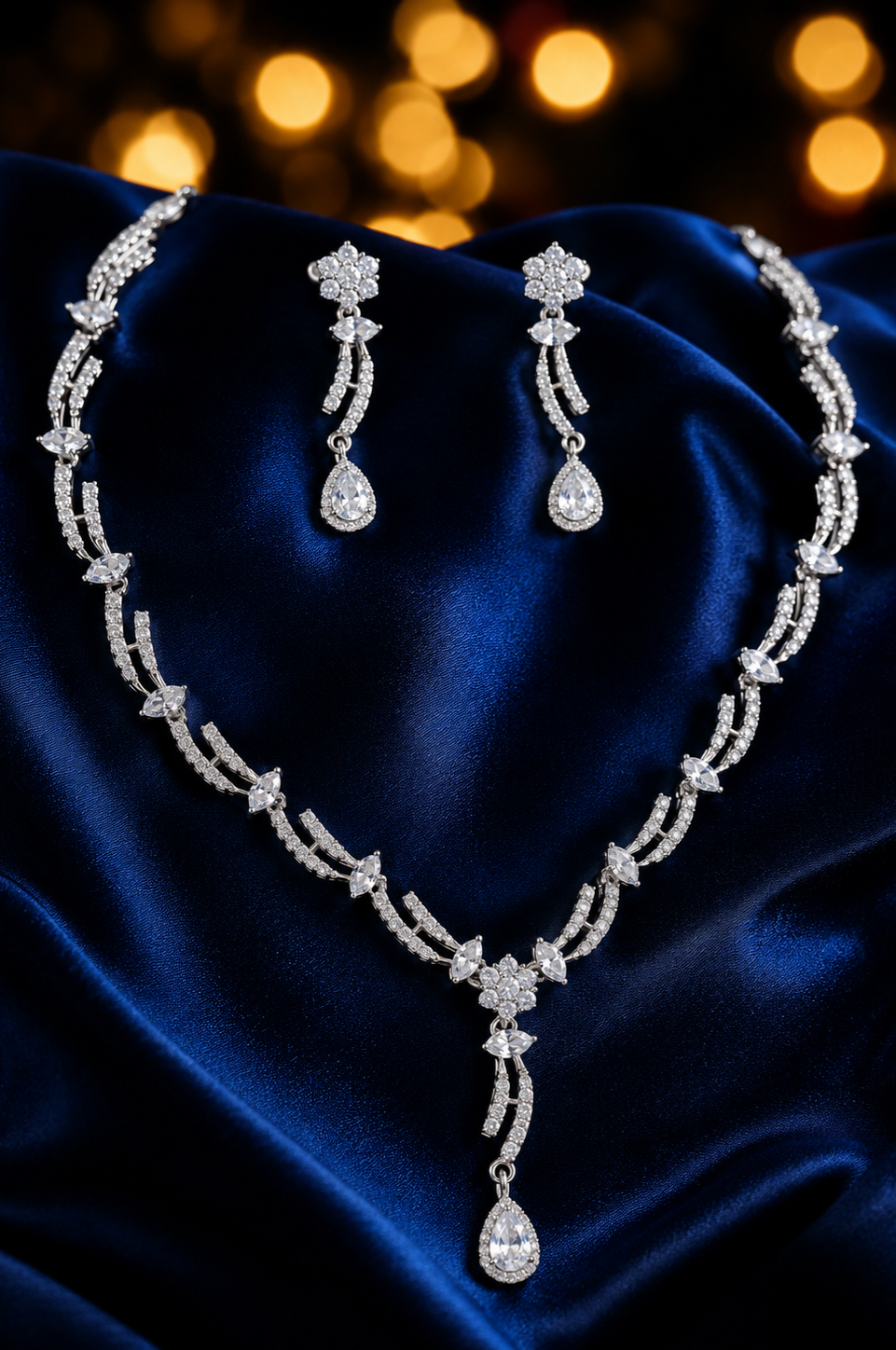 Silver Petal Elegance Set