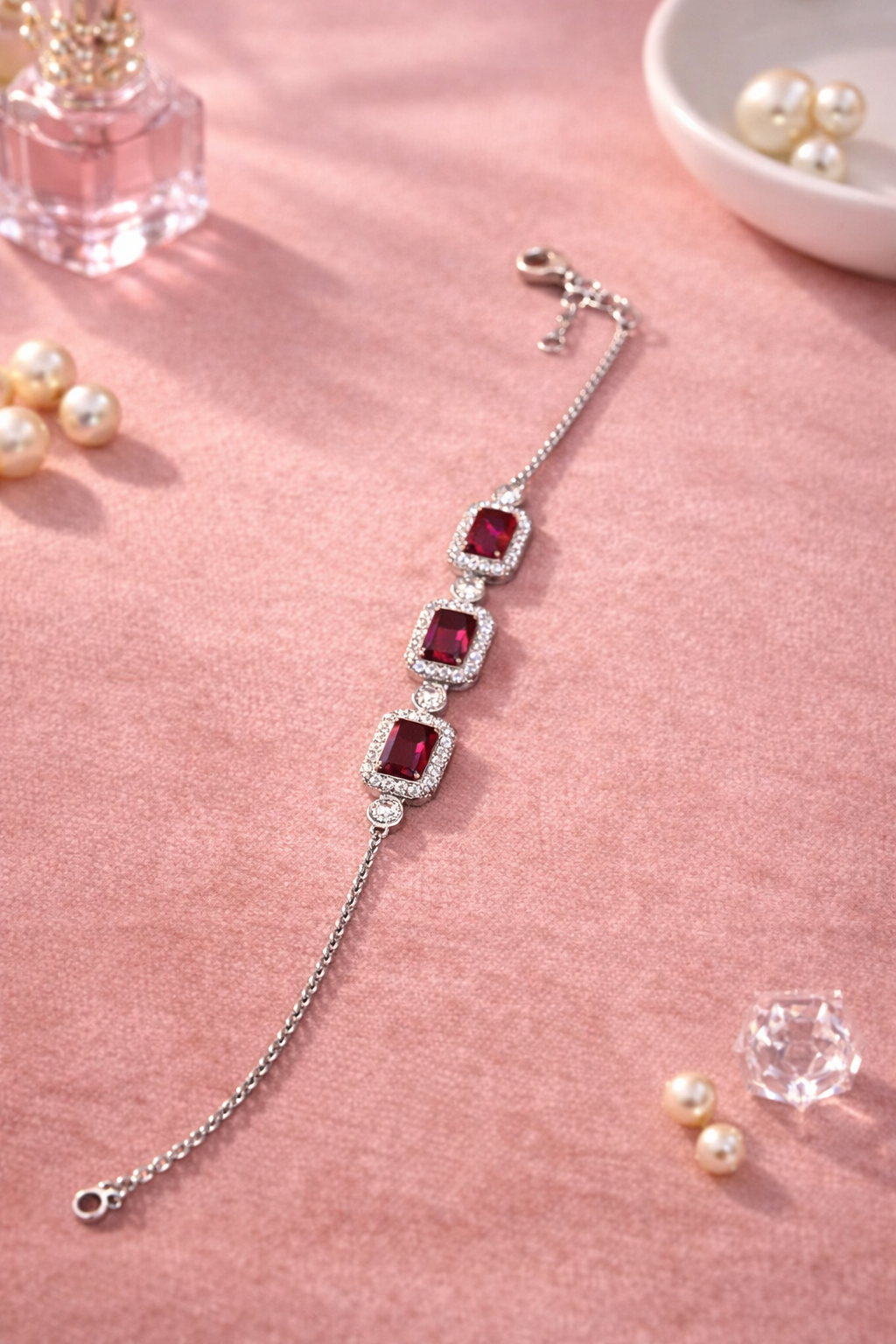 Ruby Square Grace Bracelet