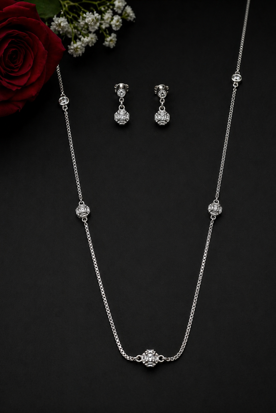 Diamond Dew Pendant Set