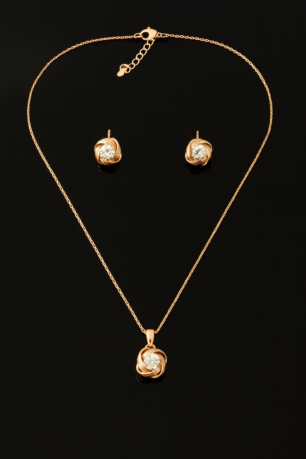 Rose Gold Twirl Sparkle Set