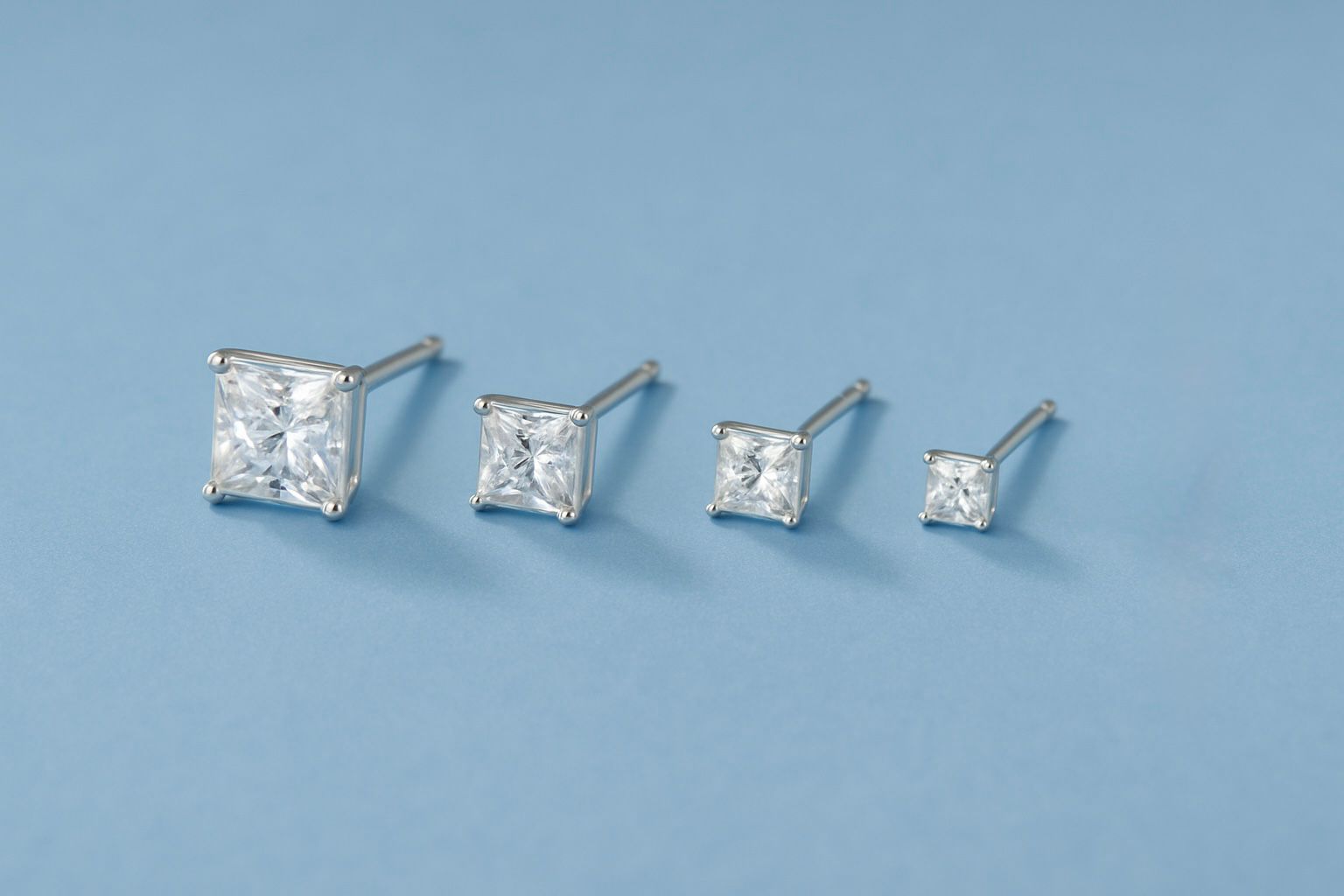 Square Solitaire Studs